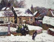 unknow artist Wet Snow, Auvergne France oil painting artist